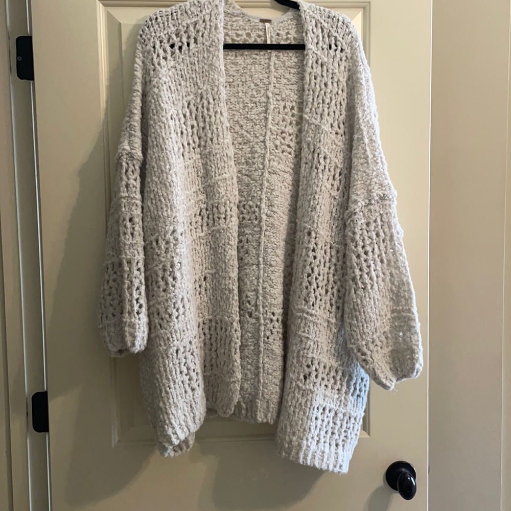 FreePeople light grey/ cream Oversized Cardigan !